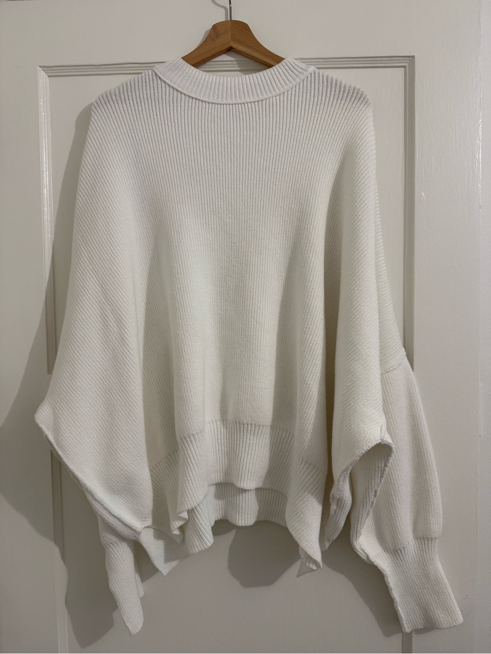 Free People White Oversized Sweater